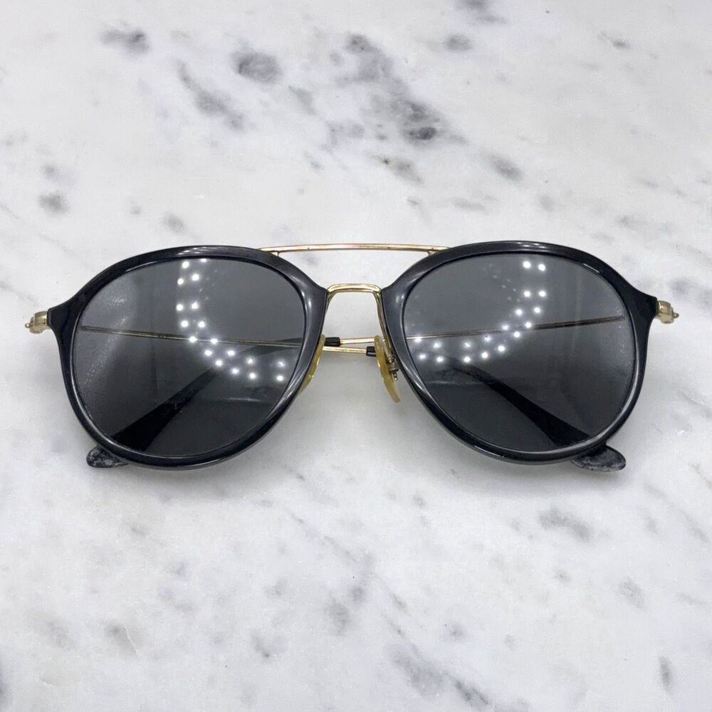 Ray-Ban RB4253 601/71 Black Gold Full Rim Sunglasses Frames Only 53-21 (READ)